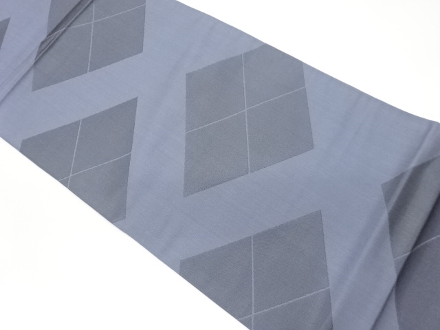 菱模様織出し袋帯